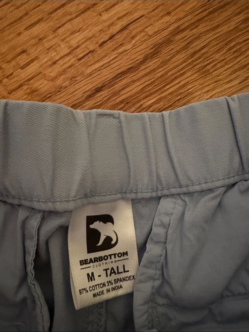 Men's Light Blue Casual Jogger Pants with Elastic Ankles